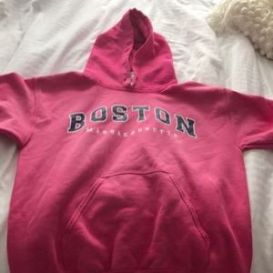 Pink Boston hoodie